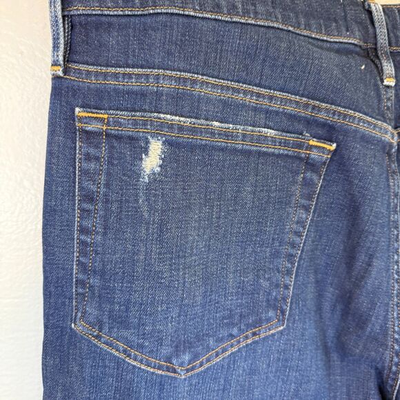 FRAME L'Homme Skinny Medium Wash Cotton Distressed Denim Jeans Size 34 - Picture 8 of 12